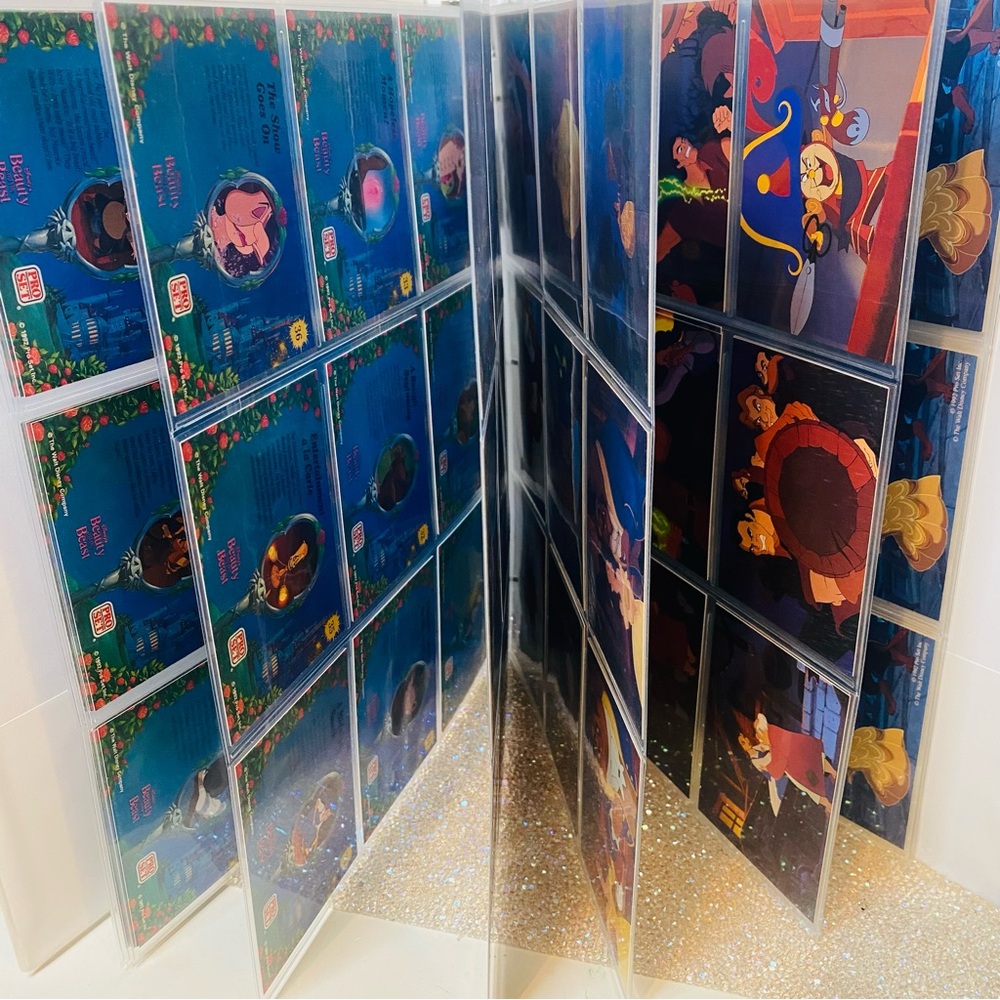 Vintage 1992’ Disney Beauty and the Beast Movie Trading Cards w/Binder Mint Card